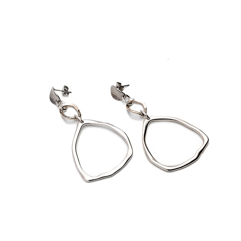 Hammered Zamak metal earings (E-4056)