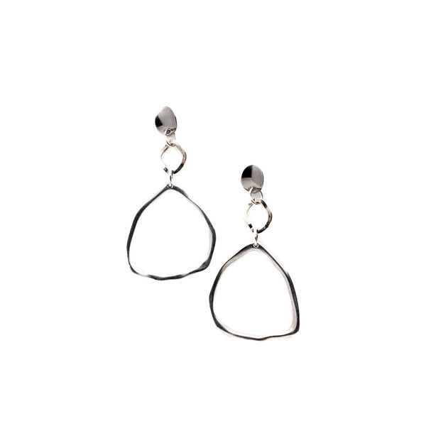 Hammered Zamak metal earings (E-4056)