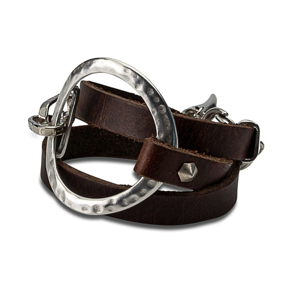 ⭐️NEW⭐️ Coach Double Wrap Leather Brushed popular Metal Bracelet